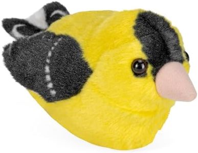 Wild Republic Audubon Birds American Goldfinch Plush with Authentic Bird Sound, Stuffed Animal, Bird Toys for Kids and Birders