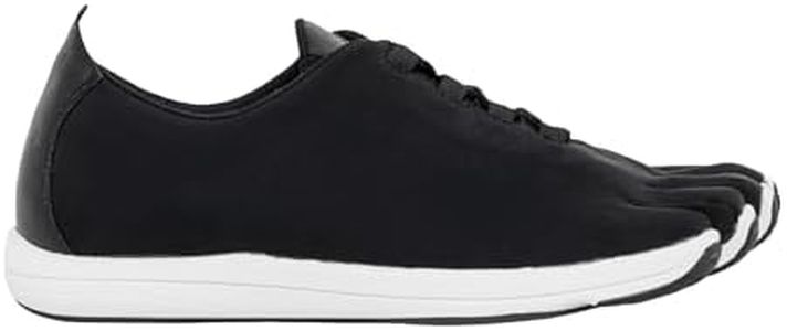 Peluva Strand Lightweight Trainer | Men's 5-Toe, Zero-Drop Barefoot Shoes Black/White