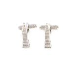 MRCUFF Empire State Building NYC Pair Cufflinks in a Presentation Gift Box & Polishing Cloth