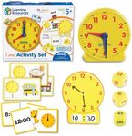 Learning Resources Time Activity Set, Ages 5–7, Teaching Time Toy, Learn to Tell Time, Homeschool Clock Kit, Analogue & Digital Activities