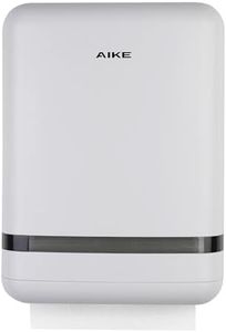 AIKE 400 Sheets Multifold Paper Towel Dispenser Wall Mount for Commercial with Lock Large Capacity, White (Folded Size 9.0" x 3.5" Or Smaller)