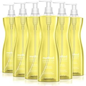 Method Lemon Mint Dish Soap, Pump Bottles, 18 Fl Oz, Pack of 6