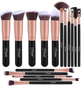 BESTOPE PRO Pinceaux Maquillages Or Rose, Kit Pinceaux Maquillages Professionnel 16pcs, Lot De Pinceaux Maquillage Avec Pinceaux Maquillages Yeux