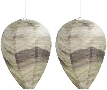 Kalkal 2 Pack Fake Wasp Nest Outdoor Hanging, Wasp Nest Decoy for Patio Garden Yard Home