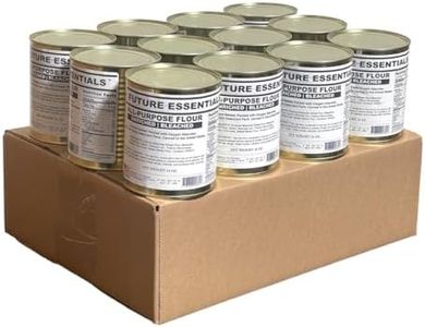 Future Essentials All Purpose Flour – Shelf-Stable, Long-Term Storage Baking Flour for Emergency Preparedness & Everyday Cooking – Made in the USA, 12 Cans (16 oz Each), #2.5 Size Can