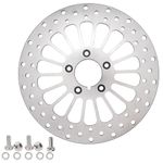 Coimoviol 11.5'' Front Brake Disc Rotor Compatible with Harley Sportsters Davidson Softail Dyna Early Super Glide 1984-2014, Update 420 Stainless Steel Rotor Motorcycle Brake Disc