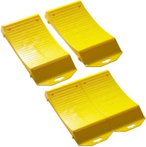 Tire Saver Ramps - Heavy-Duty Vehicle Storage Ramp Set of 4 Pack Anti-Slip Design RV Camper Trailer for Powerful Load Bearing Capacity Tire Wheel Ramps with Large Size (Tire Save Plus)