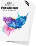 Watercolor Paper 8.5x11 inches 80 Sheets,Heavyweight Artist Paper 140lb/300GSM Cold Press Natural Cotton Paper for Students Artists Watercolor Drawing