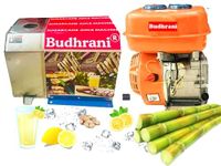 Budhrani® by Master Machines Stainless Steel Manual 4 Roller Sugarcane Juice Machine with Engine, Hand Sugar Cane Juicer, Sugarcane Squeezer with Engine For Commercial Use - 1 Year Warranty MM - 42