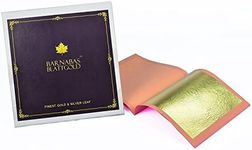 Edible Genuine Gold Leaf Sheets by Barnabas Blattgold, 10 Sheets (Loose Leaf), 3 1/8 inches Booklet, Professional Quality