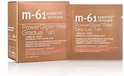 M-61 PowerGlow® Peel Gradual Tan - 10 Treatments- 1-minute, 1-step exfoliating and gradual tan glow peel with glycolic, vitamin K & chamomile