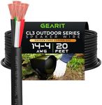 GearIT Speaker Wire 4-Conductors/Outdoor Direct Burial in Ground/in Wall / CL3 CL2 Rated - OFC Oxygen-Free Copper