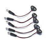 CentIoT - 5PCS 9V Battery snap Power Cable to DC 9V Clip Male line Battery Adapter Suitable for arduin and Other MCU's