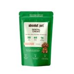 Absolut Pet Dog Supplement for Oral Care, Dental Chews for Dogs that Reduces Plaque & Tartar | Freshens Breath & Supports Gum Health (30 Chews)
