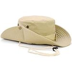 Favuit Sun Hats Safari Hat UV Protection Wide Brim Summer Hat Cotton Foldable Fishing Hiking Cap Breathable Cowboy Style Boonie Hat for Men Women Outdoor (Beige)