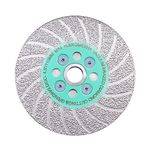 Diamond Cutting Grinding Discs 115MM - Granite Saw Blade LEKOMESH Double-Side Vacuum Brazed Diamond Blade for Marble Concrete Stone Tile Porcelain Ceramic M14 Thread