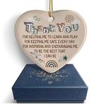 Hglian Thank You Gifts for Teacher,Teachers Christmas Ornaments Keepsake with Gift Box,Teacher Appreciation Gifts,Retirement Gift Back to School Graduation Gifts for Teachers