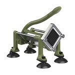 KSIFJRTO Commercial French Fry Cutter, Heavy Duty Potato Slicer with 3/8 and 1/2Inch Blade, Stainless Steel Potato ChopperFrench Fries Cutter with Suction Feet,