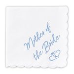 W&F GIFT Wedding Handkerchief - 12" x 12" - Something Blue for Bride on Wedding Day - Mother of the Bride Gifts, Bridal Wedding Hankie - Mom Handkerchief Wedding Gifts for Bride from Daughter