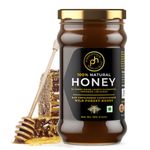 PHs Organic Raw Wild Bee Honey 500 gm | Organic FDA ISO GMP Certified | Collected from Beehives | Unfiltered unprocessed | 100% Natural from Deep Forests