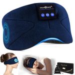 Musicozy Sleep Headphones Bluetooth Eye Mask,Soft Sleep Mask Headphones -100% Blackout Sleep Masks with Thin Speakers & 14Hrs Playtime for Long Time of Comfortable Sleeping,Unisex Gifts for Men Women