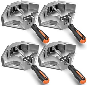 Right Angle Clamp, Housolution [4 PACK] Single Handle 90° Aluminum Alloy Corner Clamp, Clamps for Woodworking Adjustable Swing Jaw, Woodworking Tools Photo Frame Vise Holder, Gifts for Men Dad