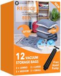 12 Pack Vacuum Storage Bags (3 x Ju