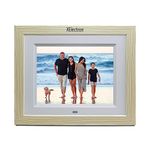 XElectron 8 inch IPS White Wood Digital Photo Frame with 1080P Resolution, Plays Image, Video & Music, USB/SD Card Slot, with Remote