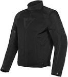 Dainese Air Crono 2 Tex Jacket, Ventilated Summer Motorcycle Jacket, Men, Black/Black/Black, 46