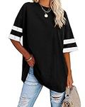 Fisoew Womens Oversized Tees Loose 