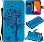 MojieRy Phone Cover Wallet Folio Case for Samsung Galaxy J5 Prime, Premium PU Leather Slim Fit Cover for Galaxy J5 Prime, 2 Card Slots, Strongly Fitting, Blue