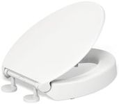 KOHLER Hyten Elevated Quiet-Close Elongated Toilet seat, White