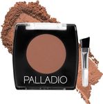 Palladio Brow Powder for Eyebrows, Auburn, Soft and Natural Eyebrow Powder with Jojoba Oil and Shea Butter, Helps Enhance & Define Brows, Compact Size for Purse or Travel, Includes Applicator Brush