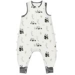 ZIGJOY Baby Sleeping Bag with Legs 2.5 TOG Toddler Sleeping Bag with Feet Soft Sleeveless Baby Wearable Blanket, Panda, 0-6 Months