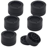 HANIHUA Furniture Risers 1 inch Bed Risers (Set of 6) Black, Heavy Duty Bed Lifts Risers for Table, Desk, Sofa, Couch, Bed Frame Risers Supports Up to 1,300 Lbs