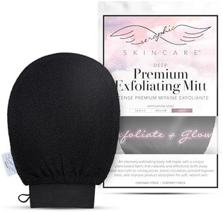 Seraphic Skincare Premium Exfoliating Mitt for Body, Deep – Viscose Fiber Korean Exfoliating Glove for Normal to Dry Skin – Body Exfoliator for Self-Tan Removal and Application