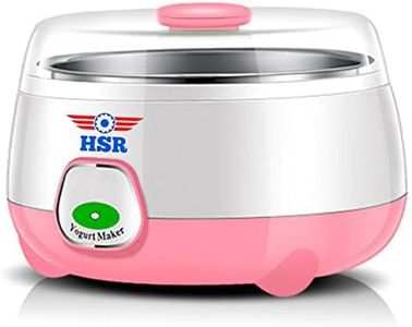 HSR Plastic and Stainless Steel Automatic Yogurt Maker (Size: 170x170x120mm, Bowl/Container Capacity: 900ml)
