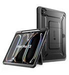 SUPCASE for iPad Pro 13 Inch Case M4 2024 7th Generation with Pencil Holder (Unicorn Beetle Pro), [Built-in Screen Protector & Stand] Full-Body Rugged Cover for iPad Pro 13 Inch M4 2024 7th Gen,Black