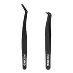 POCMKO Lash Applicator Tools Set, 2 PCS DIY Cluster Lash Tweezers, Eyelash Tweezer Applicators, Eyelash Applicator, Lash Cluster Applicator, False Eyelash Applicator Tool for Cluster Lashes
