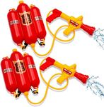 Tigerdoe - Water Blaster for Kids 2 Pack - Water Backpack Squirt Toy - Water Fight Supplies - Fireman Water Toy - Firefighter Water Sprayer
