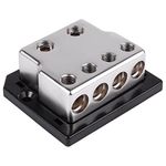 Skar Audio x2 1/0 Gauge Input to x4 4 Gauge Outputs Power Distribution Block (SK-DIST-BLK4)