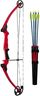 Genesis Original Compound Bow & Arrow Kit- Adjustable Riser, 15"-30" Draw Length, 10-20 lb Draw Weight, All Skill Levels, Draw Hand - Right, Red