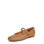 Vionic Women's Mary Jane Flat Alameda Shoes with Arch Support Wide Fit Camel