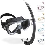 CRESSI Onda Combo Set Black/Black - Onda Mask + Snorkel Mexico, Black/Black, One Size, Unisex Adult