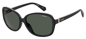 Polaroid Women PLD 4098/S Sunglasses, Black/Grey Green, 58/15/140