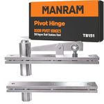 Door Pivot Hinges, Hidden Door Hinge, Heavy Duty Murphy Door Hinge Kit, 360 Degree Shaft Stainless Steel Pivot Hinge System, Wood Doors & Hidden Door Bookcase