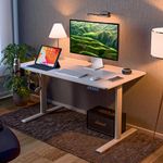 Green Soul Imperium Height Adjustable Table for Office Work | Everyday Ergonomic Desk with One Piece Top | Advance Memory Preset | 3 Year Warranty | Engineered Wood| Installation Provided (White)