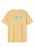 TAGDO Men's Casual Text Printed Heavy Lycra T-Shirt (RF-Positive-2008-Khakhi-L)