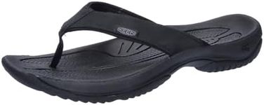 KEEN Men's Kona Flip Tg, Black Steel Grey Leather, 39.5 EU