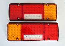 24/7Auto 2x Rear Tail LED 12V Lights 5 functions ultra thin design for Truck Trailer Chassis Tipper LKW Motorhome Lorry Camper